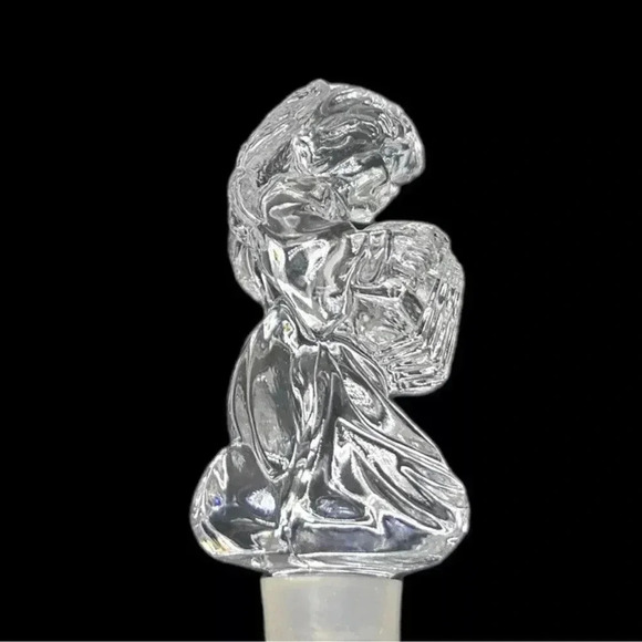 MIKASA Cherub Song Clear Lead Crystal Angel 5.5" Wine Bottle Stopper NIB - Picture 2 of 6